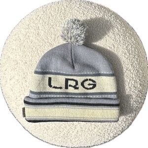 LRG Gray Knit Pom-Pom Beanie